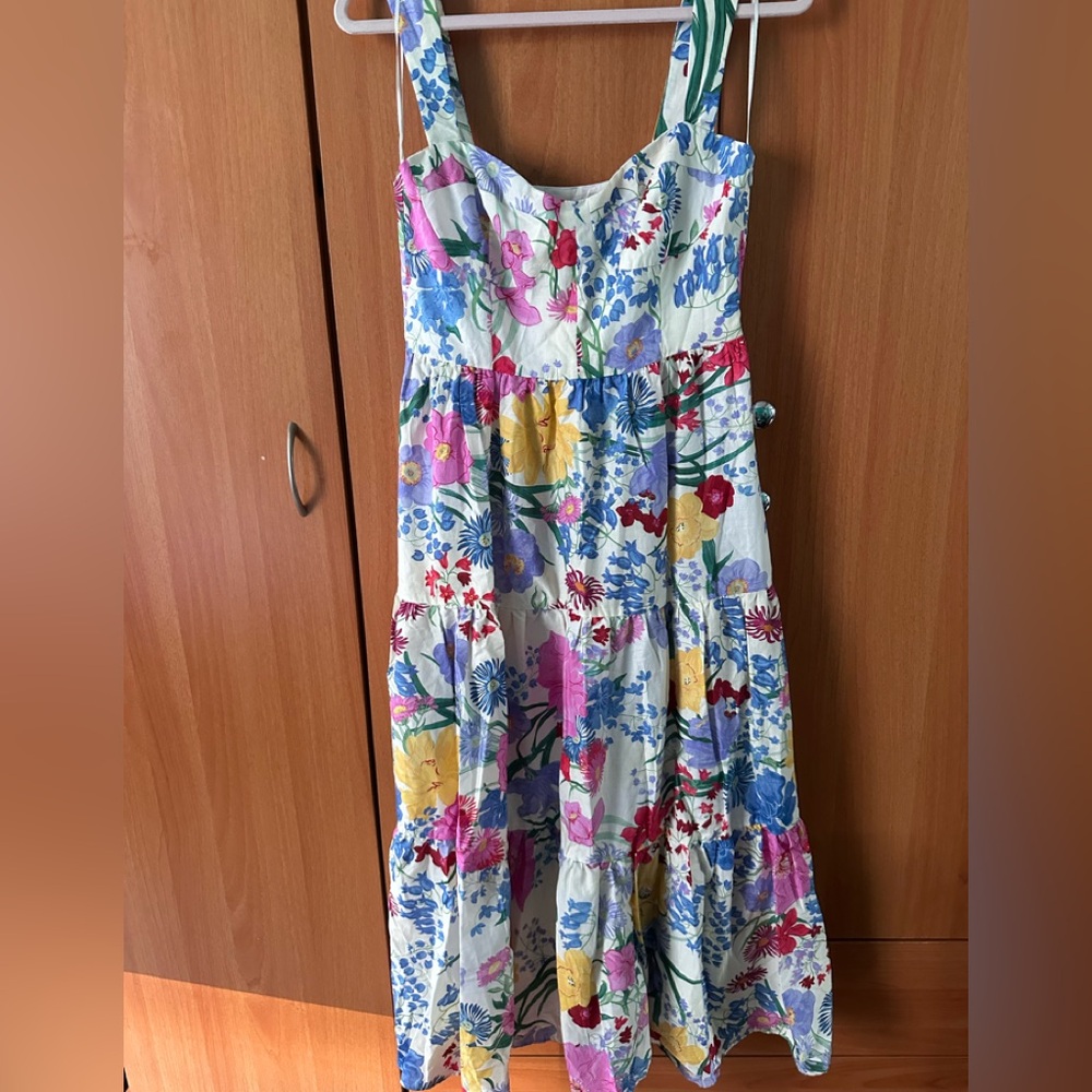 Zara Midi Floral dress size M - Picture 2 of 7